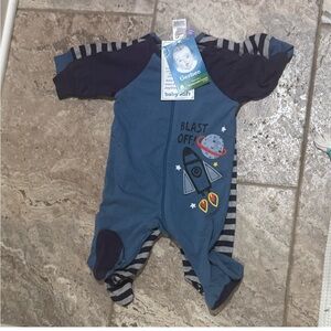 NWT Size newborn Set of two Gerber Blue and Navy Rocket Onesie